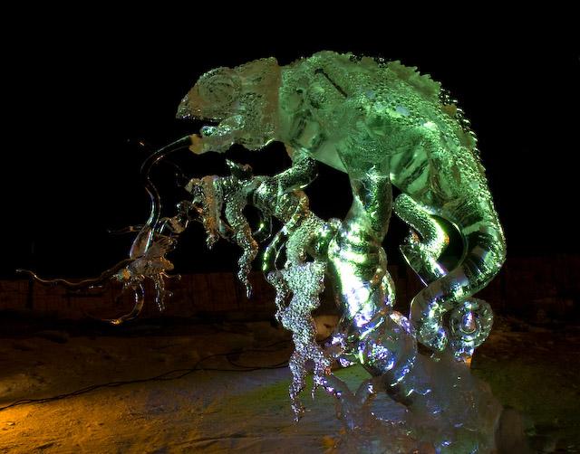 2008_Ice_Carvings_6199.jpg - Chameleon.  This won first place realistic.