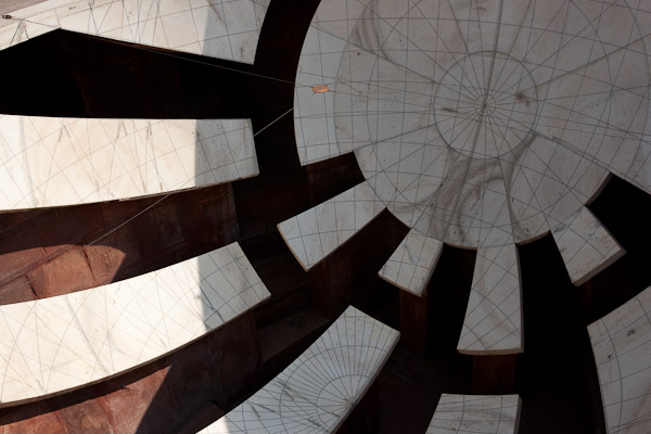 India_Jan_Feb_10_Jaipur_4940.jpg - Jantar Mantar star tracker.  Cutout so an astonomer can walk around and take measurements.  There is another one with opposite sections cutout.