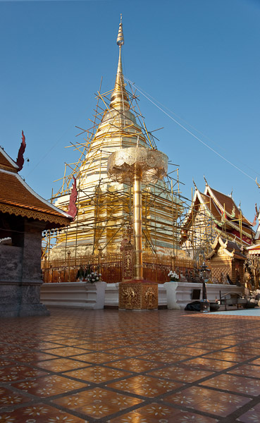 Thailand_Chiang_Mai_OctNovDec_2010_4207_Edit_layers.jpg - Temple Courtyard, Doi Suthep, Chiang Mai, Thailand
